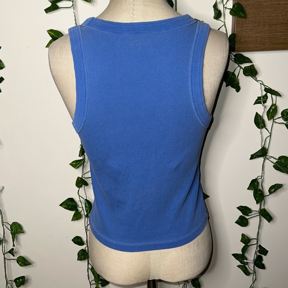 Old Navy Snug Crop Hi Neck Sapphire Sky - Picture 3 of 5